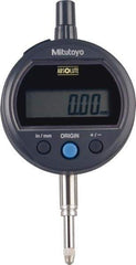Mitutoyo - 0 to 12.7mm Range, 0.0005" Graduation, Electronic Drop Indicator - Lug Back, Accurate to 0.001", English & Metric System, LCD Display - Benchmark Tooling