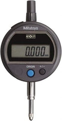 Mitutoyo - 0 to 12.7mm Range, 0.001mm Graduation, Electronic Drop Indicator - Lug Back, Accurate to 0.003mm, Metric System, LCD Display - Benchmark Tooling