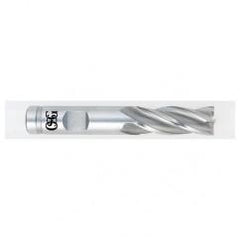 7/8 Dia. x 4-1/8 Overall Length 4-Flute Square End HSSE SE End Mill-Round Shank-Center Cutting-Uncoated - Benchmark Tooling