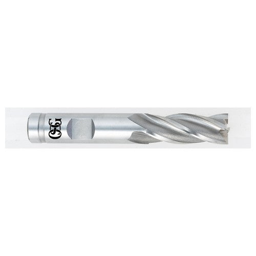 ‎9/32″ Dia. × 3/8″ Shank × 11/16″ DOC × 2-1/2″ OAL, HSSCo, Bright, 4 Flute, Square, Solid End Mill - Benchmark Tooling