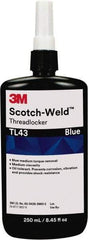 3M - 250 mL, Blue, Medium Strength Liquid Threadlocker - 24 hr Full Cure Time - Benchmark Tooling