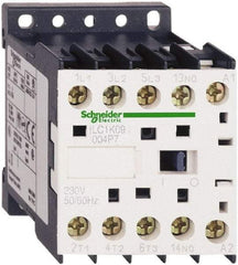 Schneider Electric - 4 Pole, 110 Coil VAC at 50/60 Hz, 16 Amp at 690 VAC and 20 Amp at 440 VAC, Nonreversible IEC Contactor - BS 5424, CSA, IEC 60947, NF C 63-110, RoHS Compliant, UL Listed, VDE 0660 - Benchmark Tooling