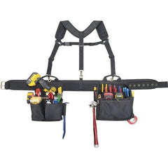 CLC - 28 Pocket Black Ballistic Polyester Combo Tool Bag System - 28" Wide x 6" Deep x 26" High - Benchmark Tooling