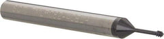 Scientific Cutting Tools - #4-40 UNC, 0.082" Cutting Diam, 3 Flute, Solid Carbide Helical Flute Thread Mill - Internal Thread, 0.3" LOC, 2-1/2" OAL, 1/4" Shank Diam - Benchmark Tooling