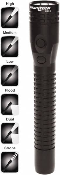 Bayco - LED Bulb, Industrial/Tactical Flashlight - Black Aluminum Body, Integrated Batteries - Benchmark Tooling