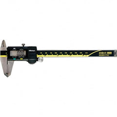 Mitutoyo - 0 to 6" Range 0.01mm Resolution, Electronic Caliper - Steel with 40mm Carbide-Tipped Jaws, 0.001" Accuracy, SPC Output - Benchmark Tooling