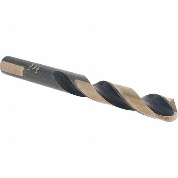 Cle-Line - 29/64" High Speed Steel, 135° Point, Round with Flats Shank Maintenance Drill Bit - Benchmark Tooling