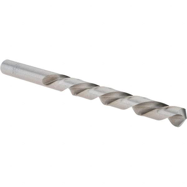 Cle-Line - 3/8" 118° High Speed Steel Jobber Drill - Bright Finish, Left Hand Cut, Spiral Flute, Straight Shank, 5" OAL, Standard Point - Benchmark Tooling
