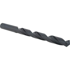 Cle-Force - 27/64" 118° High Speed Steel Jobber Drill - Oxide Finish, Right Hand Cut, Spiral Flute, Straight Shank, 5-3/8" OAL, Standard Point - Benchmark Tooling
