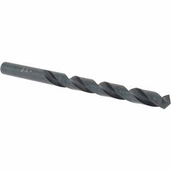 Cle-Line - Letter R 118° High Speed Steel Jobber Drill - Oxide Finish, Right Hand Cut, Spiral Flute, Straight Shank, 4-3/4" OAL, Standard Point - Benchmark Tooling
