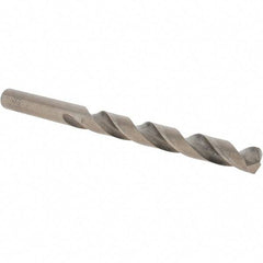 Cle-Force - Letter N 135° Cobalt Jobber Drill - Gold Finish Finish, Right Hand Cut, Spiral Flute, Straight Shank, 4-3/8" OAL, Split Point - Benchmark Tooling
