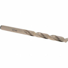 Chicago-Latrobe - 6.5mm 135° Cobalt Jobber Drill - Gold Finish Finish, Right Hand Cut, Spiral Flute, Straight Shank, 101mm OAL, Split Point - Benchmark Tooling