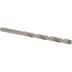 Chicago-Latrobe - #7 135° Cobalt Jobber Drill - Gold Finish Finish, Right Hand Cut, Spiral Flute, Straight Shank, 92.08mm OAL, Split Point - Benchmark Tooling