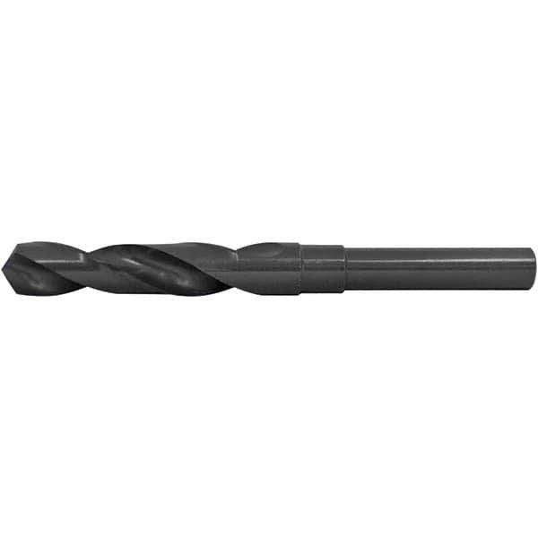 Reduced Shank Drill Bit: 15/16'' Dia, 1/2'' Shank Dia, 118  ™, High Speed Steel 6'' OAL, Coated Finish, Straight-Cylindrical Shank, RH Cut, Series 1680