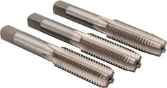 Cle-Line - M14x2.00 Metric, 4 Flute, Bottoming, Plug & Taper, Bright Finish, High Speed Steel Tap Set - Right Hand Cut, 3-37/64" OAL, 1-23/32" Thread Length, Series 0404 - Benchmark Tooling