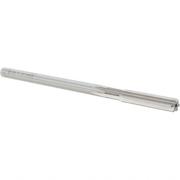 Cleveland - 8mm High Speed Steel 6 Flute Chucking Reamer - Straight Flute, Straight Shank, 38.1mm Flute Length, 152.4mm OAL - Benchmark Tooling