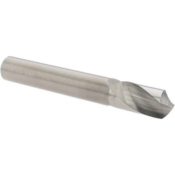 Chicago-Latrobe - 1/2" Body Diam, 120°, 3-3/4" OAL, Solid Carbide Spotting Drill - Benchmark Tooling