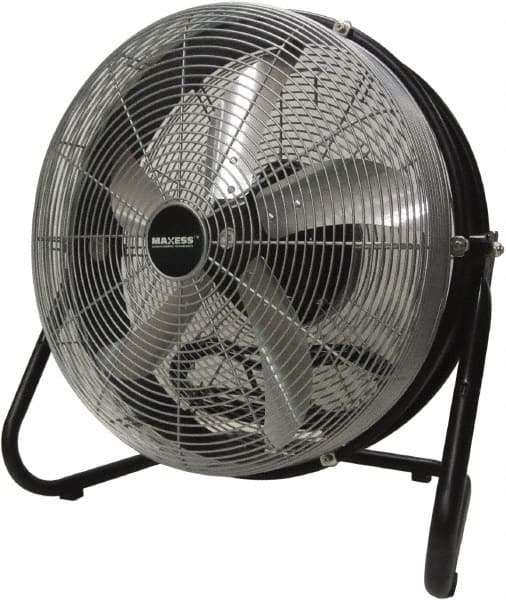 Maxess Climate Control Technologies - 18" Blade, 5/64 hp, 1,550, 2,000 & 2,680 CFM, Oscillating Industrial Circulation Fan - Floor Stand, 120 Volts, 3 Speed - Benchmark Tooling