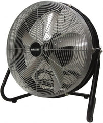 Maxess Climate Control Technologies - 18" Blade, 5/64 hp, 1,550, 2,000 & 2,680 CFM, Oscillating Industrial Circulation Fan - Floor Stand, 120 Volts, 3 Speed - Benchmark Tooling