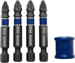 Irwin - 5 Piece, Phillips Handle, Power Bit Set - No. 2 Phillips - Benchmark Tooling