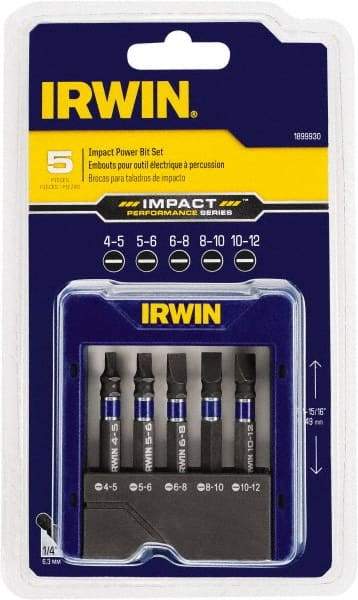 Irwin - Slotted Bit Set - 1/4" Hex Drive - Benchmark Tooling