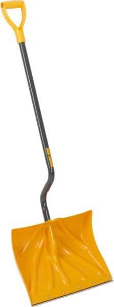 True Temper - 18 Inch Wide Blade x 13-3/4 Inch High Blade Snow Shovel - 36 Inch Long Metal Shaft Handle with Poly D-Grip - Benchmark Tooling