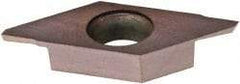 Kennametal - A22 CR KCU25 Grade, 0.087" Cutting Width, Carbide Cutoff Insert - Neutral Lead Angle, 0.008" Cnr Rad, AlTiN Coated - Benchmark Tooling