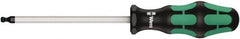 Wera - 3mm Hex Ball End Driver - 4" Bade Length, Ergonomic Cushion Grip Handle, 181mm OAL - Benchmark Tooling