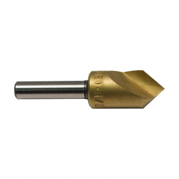 M.A. Ford - 1" Head Diam, 1/2" Shank Diam, 1 Flute 60° High Speed Steel Countersink - Benchmark Tooling