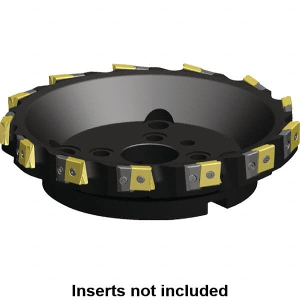 Kennametal - 6 Inserts, 125mm Cut Diam, 40mm Arbor Diam, 25.46mm Max Depth of Cut, Indexable Square-Shoulder Face Mill - 0/90° Lead Angle, 63mm High, LN.U 2210.. Insert Compatibility, Series MEGA90 - Benchmark Tooling