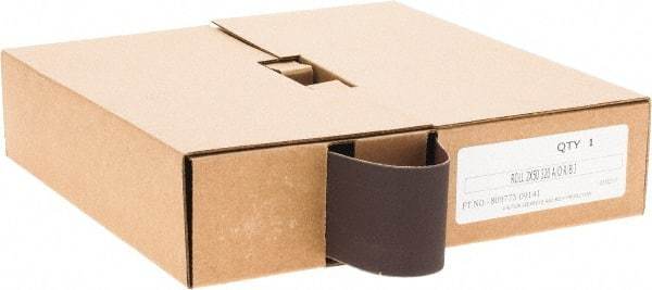 Made in USA - 2" x 50 Yd 320 Grit Aluminum Oxide Cloth Roll - J Weighted Backing - Benchmark Tooling