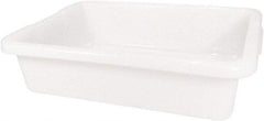 Rubbermaid - 4.6 Gal, White Polyethylene Tote Container - Nesting, 20" Long x 15" Wide x 5" High - Benchmark Tooling