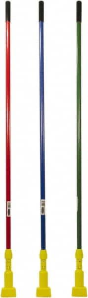 Rubbermaid - 60" Standard Fiberglass Clamp Jaw Mop Handle - 5" Mop Head Band, Plastic Connector, Use with Wet Mops - Benchmark Tooling