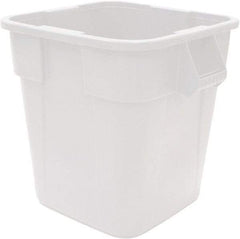 Rubbermaid - 40 Gal White Square Trash Can - Polyethylene, 730mm High x 596.9mm Long x 596.9mm Wide - Benchmark Tooling