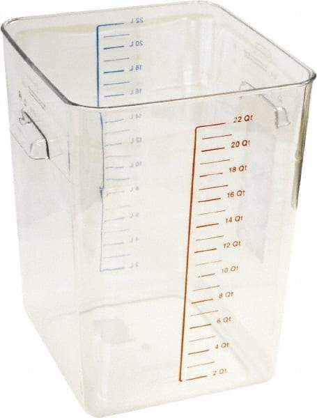 Rubbermaid - Rectangular, Clear Polycarbonate Food Storage Container - 14.4" High x 10-1/2" Wide x 11.3" Long - Benchmark Tooling