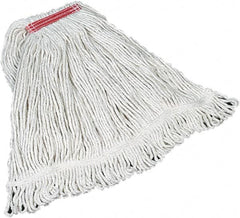 Rubbermaid - Red Head Band, Large Cotton Loop End Mop Head - 4 Ply, Screw On Connection - Benchmark Tooling