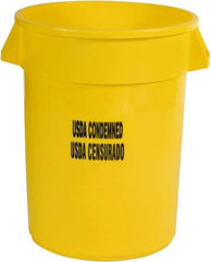 Rubbermaid - Round, Yellow Food Storage Container - 27.3" High x 22" Wide - Benchmark Tooling