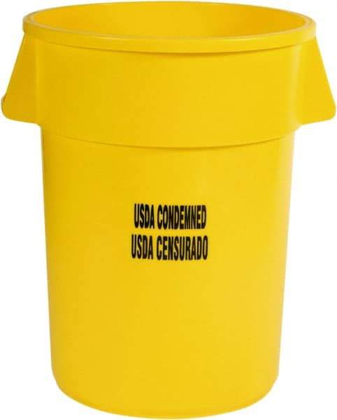 Rubbermaid - Round, Yellow Food Storage Container - 31-1/2" High x 24" Wide - Benchmark Tooling