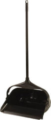 Rubbermaid - 11.3" Wide x 5" High Upright Dustpan - Plastic Body, 24-1/2" Handle, Black - Benchmark Tooling