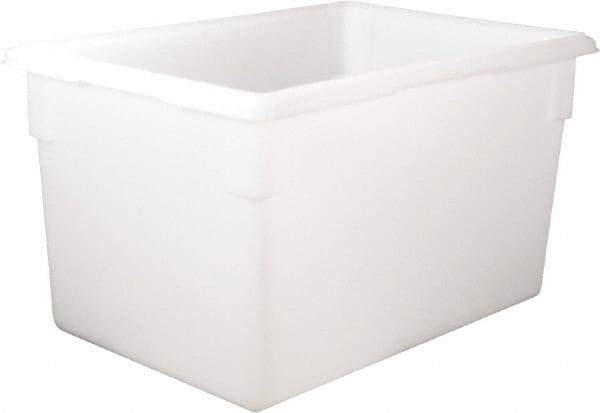 Rubbermaid - Rectangular, White Polyethylene Food Tote Box - 15" High x 18" Wide x 26" Long, with Snap-On Lid - Benchmark Tooling