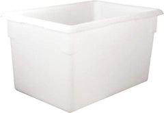 Rubbermaid - Rectangular, White Polyethylene Food Tote Box - 15" High x 18" Wide x 26" Long, with Snap-On Lid - Benchmark Tooling