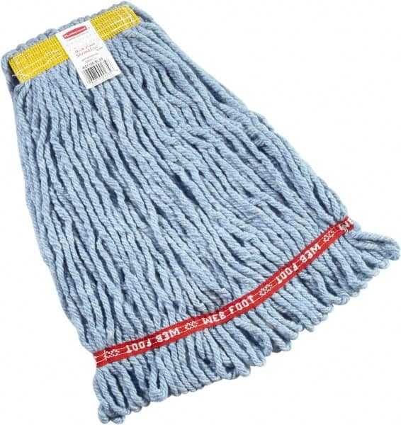 Rubbermaid - 1" Yellow Head Band, Small Blended Fiber Loop End Mop Head - 4 Ply, Side Loading Connection - Benchmark Tooling