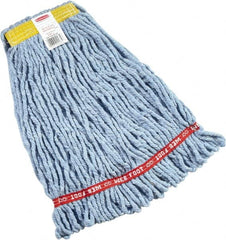 Rubbermaid - 1" Yellow Head Band, Small Blended Fiber Loop End Mop Head - 4 Ply, Side Loading Connection - Benchmark Tooling