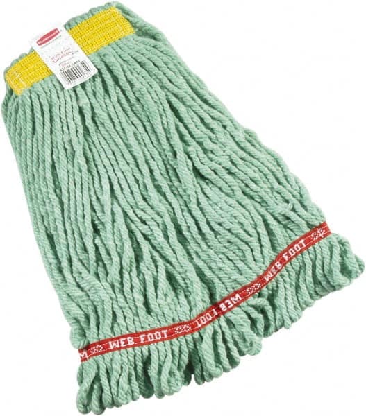 Rubbermaid - 1" Yellow Head Band, Small Blended Fiber Loop End Mop Head - 4 Ply, Side Loading Connection - Benchmark Tooling