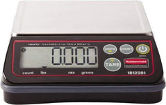 Rubbermaid - 12 Lb. Capacity, Digital Portion Control Scale - 0.1 and 1/8 oz. Graduation, 6-3/8 x 5-3/4" Platform - Benchmark Tooling