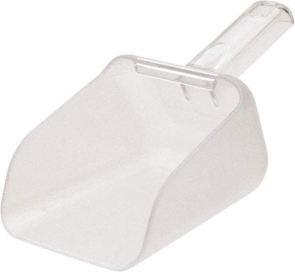 Rubbermaid - 32 oz Clear Polycarbonate Flat Bottom Scoop - 4.8" Wide x 4.7" Deep Bowl, 10.8" OAL - Benchmark Tooling