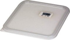 Rubbermaid - 8.8" Long x 8.3" Wide, Rectangular Polyethylene Lid - Corner-Pull Tab, Use with FG630200, FG630400, FG630600, FG630800, FG9F0400, FG9F0500, FG9F0600 - Benchmark Tooling