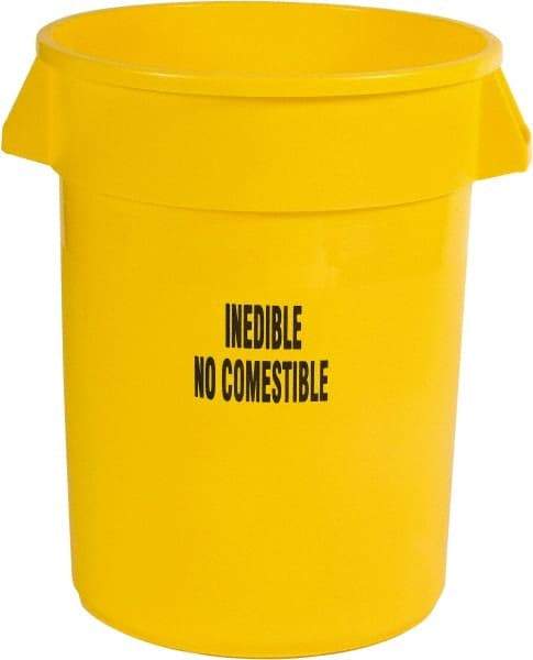 Rubbermaid - Round, Yellow Food Storage Container - 27.3" High x 22" Wide - Benchmark Tooling