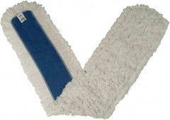 Rubbermaid - 60" Long x 5" Wide Cotton Dust Mop Head - Envelope Connection, White, Cut-End Head, Launderable - Benchmark Tooling