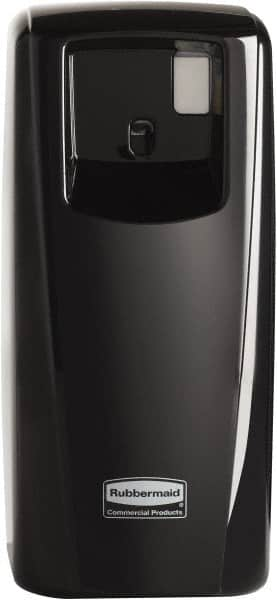 Rubbermaid - 0.019 Cu Ft Coverage, Black Metered Aerosol Dispenser - D Battery Required - Benchmark Tooling